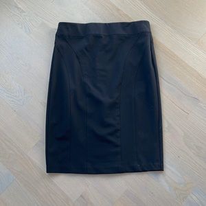 Black Pencil Skirt with Black detailing